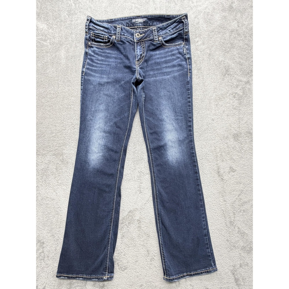 Silver Jeans Jeans Womens Measured 34x31 Blueβ Medium Wash Elyse Slim Bootcut
